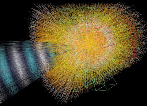 Graphic visualizations of the LHC experiments